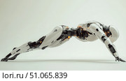 flexibility stretching robot ai generated. Стоковое AI-изображение, AI-художник Vectorwin / Фотобанк Лори