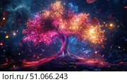 carbon emitting tree ai generated. Стоковое AI-изображение, AI-художник Vectorwin / Фотобанк Лори