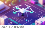 zoom zooming drone ai generated. Стоковое AI-изображение, AI-художник Vectorwin / Фотобанк Лори