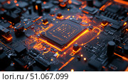 heat emitting motherboard ai generated. Стоковое AI-изображение, AI-художник Vectorwin / Фотобанк Лори