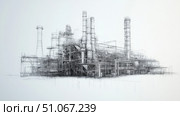 bankruptcy collapsing factory ai generated. Стоковое AI-изображение, AI-художник Vectorwin / Фотобанк Лори