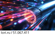 conduit shifting fiber optic cable ai generated. Стоковое AI-изображение, AI-художник Vectorwin / Фотобанк Лори