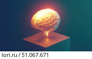 cognition illuminating brain ai generated. Стоковое AI-изображение, AI-художник Vectorwin / Фотобанк Лори
