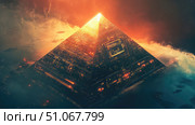 vibration emitting pyramid ai generated. Стоковое AI-изображение, AI-художник Vectorwin / Фотобанк Лори