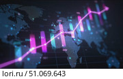 Global market trends displayed through colorful graphs and digital data in a modern design. Стоковое AI-видео, аниматор Сергей Толмачёв / Фотобанк Лори