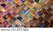 Silicon semiconductor wafer close-up. Стоковое фото, фотограф Андрей Армягов / Фотобанк Лори
