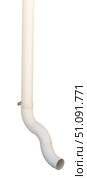 Водосточная металлическая труба на белом фоне. Rain Water Draining Gutter Downpipe on white. Стоковое фото, фотограф Татьяна Д / Фотобанк Лори