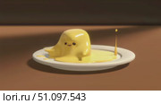 Enjoy a lively animation of melting butter on a bright plate, designed for food lovers. Стоковое AI-видео, аниматор Лариса Пономарева / Фотобанк Лори