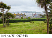 View from St Michael's Mount to village houses and Mount's bay. Cornwall. England. Great Britain (2009 год). Стоковое фото, фотограф Сергей Пристяжнюк (Serg Zastavkin) / Фотобанк Лори