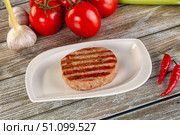 Grilled tuna steak fillet medallion. Стоковое фото, фотограф Андрей Старостин / Фотобанк Лори