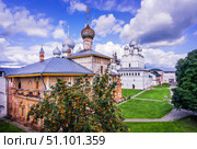 Ростовский Кремль, Одигитриевская церковь, Ростов Великий, Ярославская область. Стоковое фото, фотограф Baturina Yuliya / Фотобанк Лори