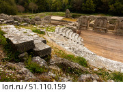 Amphitheater of ancient Baptistery at Butrint, Albania. Стоковое фото, фотограф Яков Филимонов / Фотобанк Лори