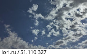 Blue sky white clouds. Puffy fluffy white clouds. Cumulus cloud cloudscape timelapse. Summer blue sky time lapse. Nature weather blue sky. White clouds background. Cloud time lapse. Стоковое видео, видеограф Наталия Попова / Фотобанк Лори