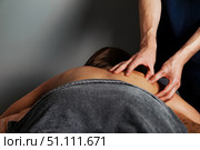 Muscular Redemption at Spa During Sport Recovery Back Massage. Стоковое фото, фотограф Aleksandr Golubev / Фотобанк Лори
