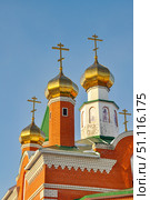 Купола церкви святой Троицы. Село Нижняя-Тавда. Тюменская область (2019 год). Стоковое фото, фотограф Александр Тараканов / Фотобанк Лори