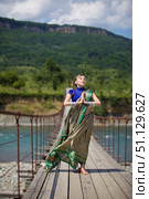 Little baby girl in traditional Indian Sari. Стоковое фото, фотограф Наталия Кирсанова / Фотобанк Лори