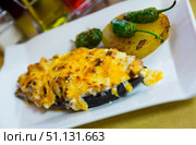 Eggplant stuffed with meat and bechamel. Стоковое фото, фотограф Яков Филимонов / Фотобанк Лори