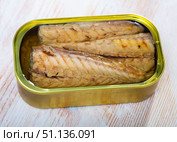 Deliciously tinned sprats fillet of mackerel in sunflower oil. Стоковое фото, фотограф Яков Филимонов / Фотобанк Лори