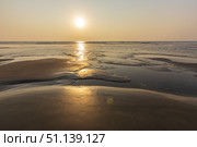 Sunset on Mandrem beach in Goa, India. (2018 год). Стоковое фото, фотограф Емельянов Евгений Викторович / Фотобанк Лори