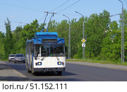 Троллейбус МТрЗ-6223-0000010 №399, улица Правды, Петрозаводск, Карелия (2021 год). Редакционное фото, фотограф Алексей Иванов / Фотобанк Лори