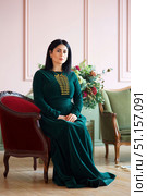 A woman in traditional Oriental Arabic clothes. (2019 год). Стоковое фото, фотограф Наталия Кирсанова / Фотобанк Лори