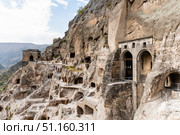 Vardzia a cave town was built during the reign of Queen Tamar, Georgia. Редакционное фото, фотограф VittoriaChe / Фотобанк Лори