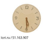 The clock face and hands at half past five. Стоковое фото, фотограф Константин Тимофеев / Фотобанк Лори