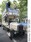 BERLIN - MAY 10, 2025: The historical double-decker bus ABOAG 1920s replica. Classic Days Berlin. Редакционное фото, фотограф Sergey Kohl / Фотобанк Лори