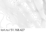 Abstract monochromatic illustration showcasing detailed topographic map lines. Стоковая иллюстрация, иллюстратор EugeneSergeev / Фотобанк Лори