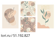 Set of Boho Abstract Posters and Seamless Pattern vector. Стоковая иллюстрация, иллюстратор Алина Мелентьева / Фотобанк Лори