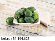 Sweet ripe juicyfruit feijoa. Стоковое фото, фотограф Андрей Старостин / Фотобанк Лори