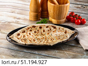 Turkish Kutab staffed green herbs. Стоковое фото, фотограф Андрей Старостин / Фотобанк Лори