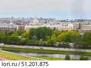 SAINT PETERSBURG, RUSSIA - MAY 27, 2021: The city center on the Petrograd side from a high point. Редакционное фото, фотограф Наталия Кирсанова / Фотобанк Лори