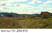 timelapse the village in the summer (2017 год). Стоковое видео, видеограф Алексей Сергеев / Фотобанк Лори