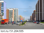 Saint-Petersburg, Russia - May 20th, 2020. New skyscrapers in Murino city. Редакционное фото, фотограф Denis Vostrikov / Фотобанк Лори