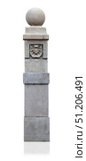 Granite monument (column). Design element with clipping path. Стоковое фото, фотограф Елена  Попкова / Фотобанк Лори