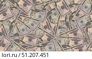 Seamless pattern, financial modern illustration. Many paper banknotes, obverse of 50 US dollar bill. Denomination fifty. Money of United States of America. American textures, background or wallpaper. Стоковая иллюстрация, иллюстратор GAlexS / Фотобанк Лори