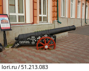 Пушки у входа в Краеведческий музей Сызрани. Стоковое фото, фотограф Иванова Анастасия / Фотобанк Лори