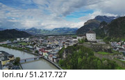 Kufstein town with Castle Festung fortress (2023 год). Стоковое видео, видеограф Михаил Коханчиков / Фотобанк Лори