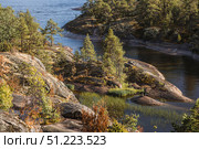 Ladoga skerries, stone islands on Lake Ladoga. Republic of Karelia, Russia. Стоковое фото, фотограф Photojuli / Фотобанк Лори