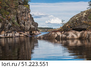 Ladoga skerries, stone islands on Lake Ladoga. Republic of Karelia, Russia. Стоковое фото, фотограф Photojuli / Фотобанк Лори