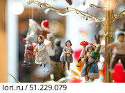 Christmas decorations. Soviet Christmas tree. Old retro cotton wool Christmas tree toy. Стоковое фото, фотограф Photojuli / Фотобанк Лори