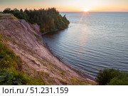Андома-гора и Онежское озеро на закате. Стоковое фото, фотограф Ирина Яровая / Фотобанк Лори
