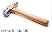 A Single Sledgehammer With a Wooden Handle Isolated on a White Background. Generative AI. Стоковое AI-изображение, AI-художник Roman Zavorotny / Фотобанк Лори