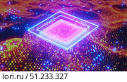Circuit Board with particles. Стоковая иллюстрация, иллюстратор Роман Будников / Фотобанк Лори