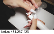 Nail Artist Using Electric File for Perfect Nail Shaping. Стоковое видео, видеограф Скоробогатова Е. / Фотобанк Лори