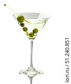 Martini Glass Iconic Martini glass, with clear cocktail, isolated on transparent, dynamic olive, elegant lighting, creative dish, Стоковое AI-изображение, AI-художник svetograph / Фотобанк Лори