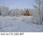 Winter view of the Church of St. John the Baptist in the territo. Стоковое фото, фотограф Александр Карпенко / Фотобанк Лори