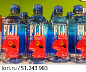 Refreshing Bottled Fiji Artesian Water on Display. Стоковое фото, фотограф Sergakoff / Фотобанк Лори