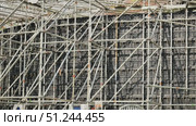 Workers installing large led screen wall for a concert. Стоковое видео, видеограф Mikhail Davidovich / Фотобанк Лори